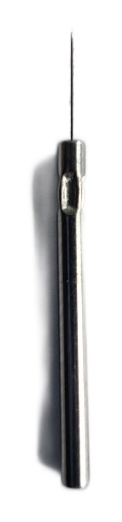 Standard stainless-steel two-section electrolysis probe with uncoloured metal cap